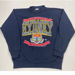 Vintage 1989 Sydney University Australia Sweatshirt Shirt Fits Men's Medium